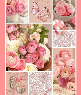 Vaflovina - utěrkovina patchwork růže