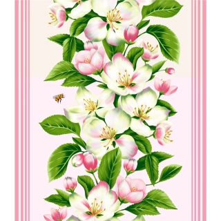 Vaflovina - utěrkovina květy s růžovým okrajem