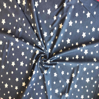 Jednolícní úplet hvězdy na tmavě modré 3m