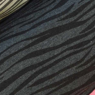 Teplákovina s elastanem ZEBRA TMAVĚ ŠEDÁ