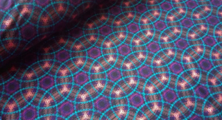 Teplákovina s elastanem DIGITÁLNÍ TISK mandalové kruhy